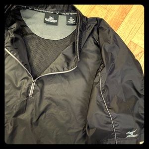 EUC MIZUNO XXL black Baseball Shell Warmup Jacket